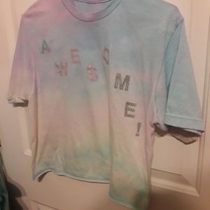 Taylor Swift Official Merch ME! Tie Dye Crop Top w/ Lover Heart Confetti